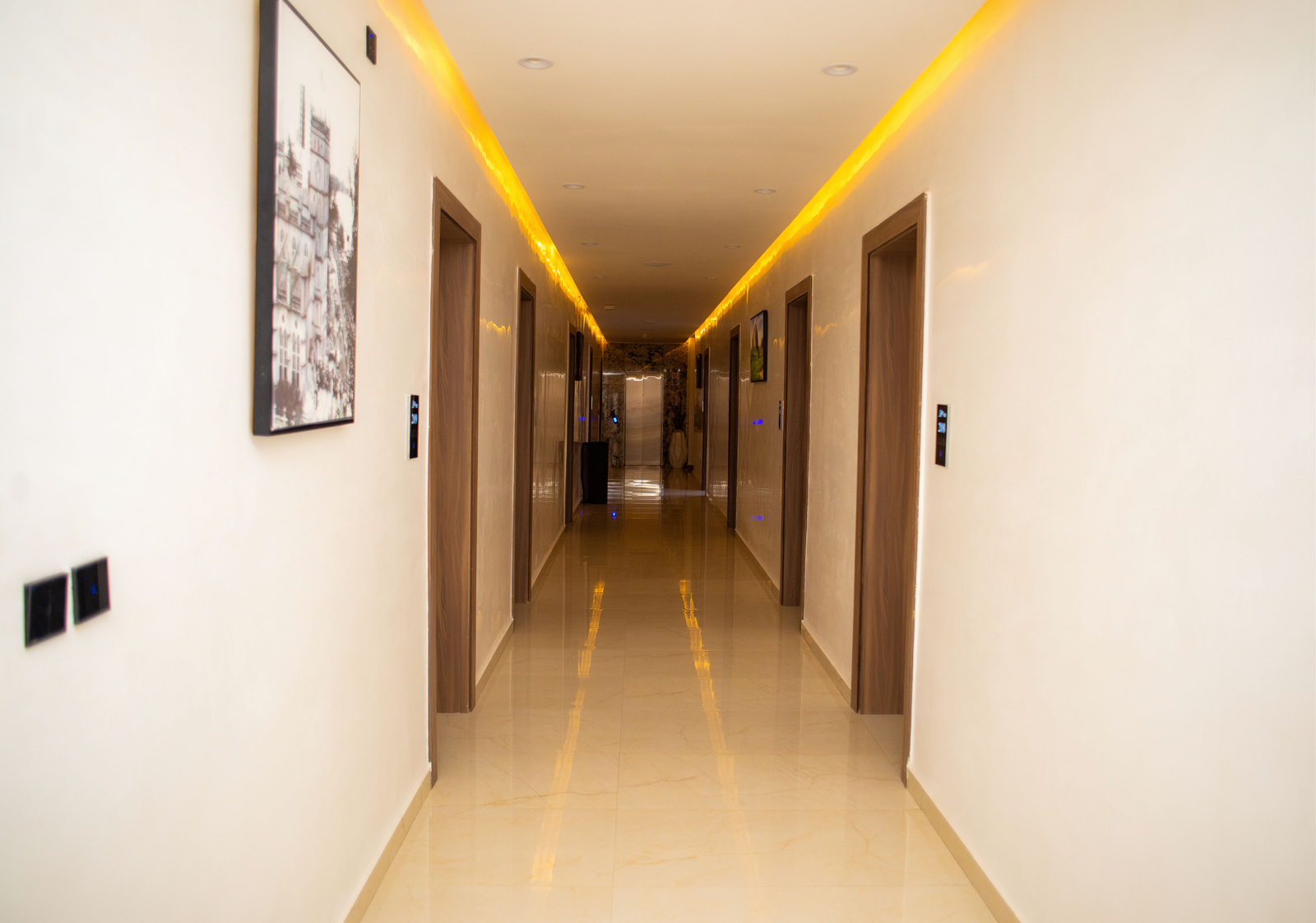 Hotel lounge and seating area